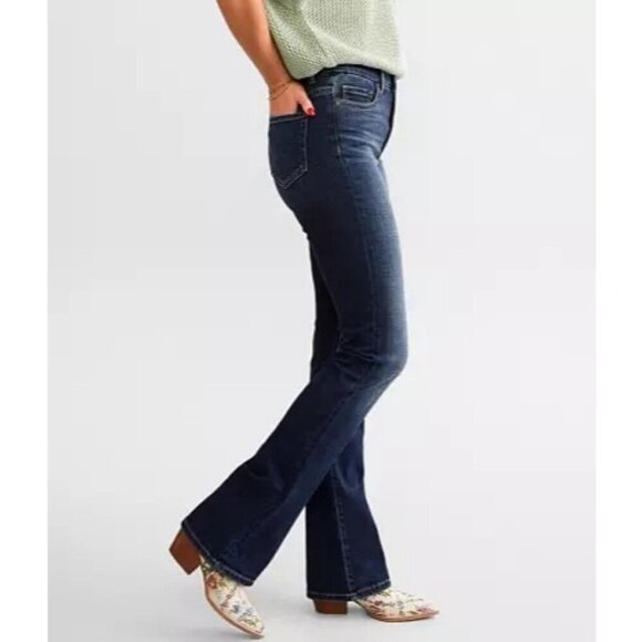 BKE Denim Parker Tailored Boot Cut Leg Stretch Jean Dark Wash Blue Women 31x28.5 - Picture 2 of 16